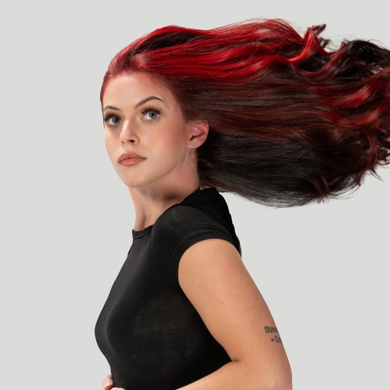 Dramatic editorial hair and makeup